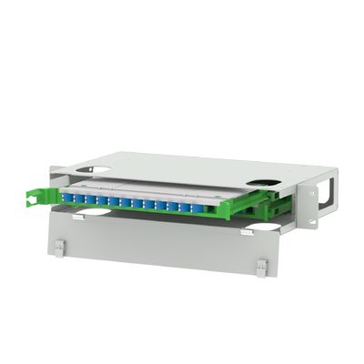Grau LC Tipo 24 porte Fibra ottica di distribuzione Patchpanel per il data center di risparmio di spazio