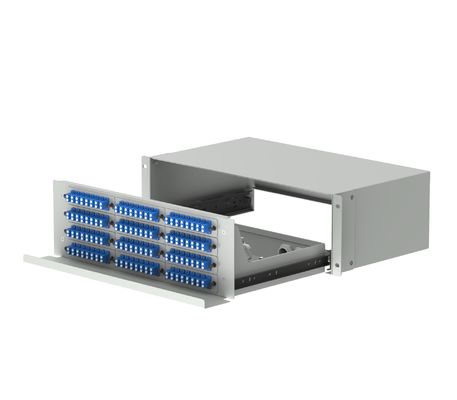 Data Center LC Tipo 192 Porti Distribuzione di fibra ottica Patchpanel attrezzature in fibra ottica BIANCO