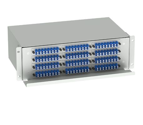 Data Center LC Tipo 192 Porti Distribuzione di fibra ottica Patchpanel attrezzature in fibra ottica BIANCO