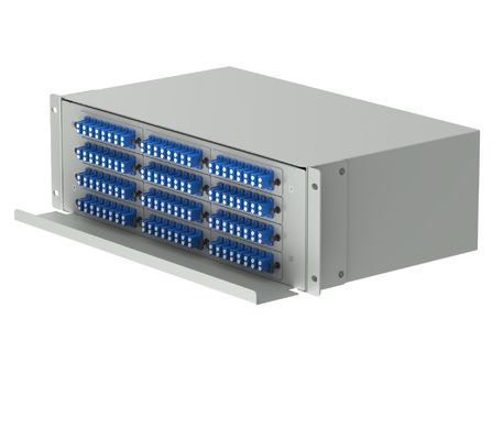 Data Center LC Tipo 192 Porti Distribuzione di fibra ottica Patchpanel attrezzature in fibra ottica BIANCO