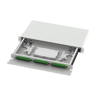SC Tipo 1U 24 Port Fiber Optic Distribution Patchpanel per FTTX Bianco e &quot; Choice