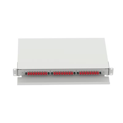 Grey 24 Port FC tipo 1U Patchpanel di distribuzione in fibra ottica per FTTX in Data Center