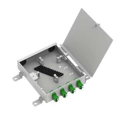 RAL 7035 4 Cores LC UPC Fiber Optic Terminal Box per FTTX nelle apparecchiature terminali FTTX