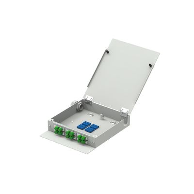 Casella terminale FTTH a fibra ottica per rete ODN di acciaio laminato a freddo a 12 nuclei FC APC