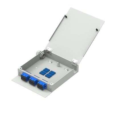 12 Core SC UPC Fiber Optic Terminal Box per rete FTTX in acciaio laminato a freddo