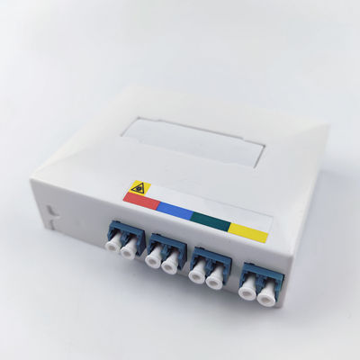 -Fabricato in grigio/bianco 4 Core LC UPC Plastic Fiber Optic Faceplate Socket