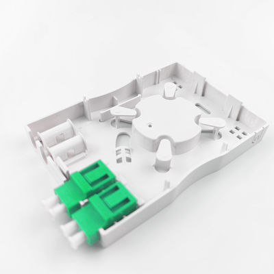 Grigio LC APC Plastic Fiber Optic Faceplate Socket Panel 2 Core per rete interna