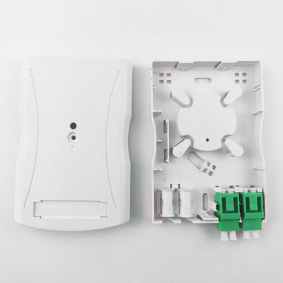 Grigio LC APC Plastic Fiber Optic Faceplate Socket Panel 2 Core per rete interna