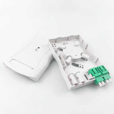 Grigio LC APC Plastic Fiber Optic Faceplate Socket Panel 2 Core per rete interna