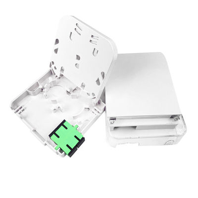 2 Core SC APC Fibra ottica di plastica Face Plate Socket Panel per interni in rete FTTH