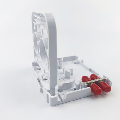 2 nuclei ST UPC Fibra ottica di plastica pannello di presa della piastra di faccia per l'integrazione FTTH bianco