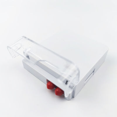 2 nuclei ST UPC Fibra ottica di plastica pannello di presa della piastra di faccia per l'integrazione FTTH bianco