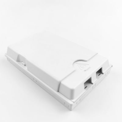 2 nuclei LC UPC pannello di presa di fibra ottica in plastica per FTTH bianco/grigio