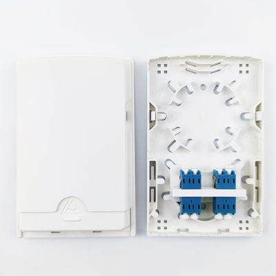 2 nuclei LC UPC pannello di presa di fibra ottica in plastica per FTTH bianco/grigio