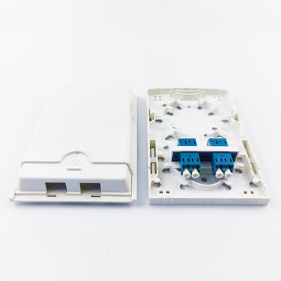 2 nuclei LC UPC pannello di presa di fibra ottica in plastica per FTTH bianco/grigio