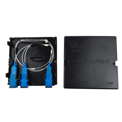 Pannello di presa di fascia di fibra ottica di plastica nera per FTTH 2 Core SC UPC PC