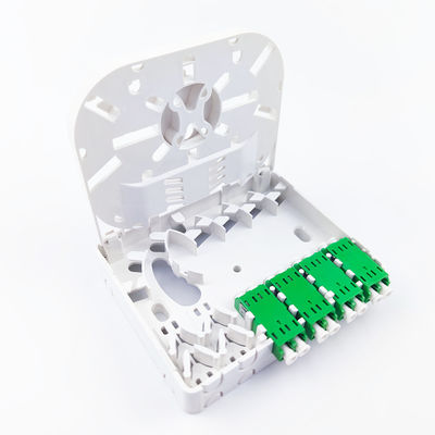FTTH Network Compatible Fiber Optic Socket Panel 4 Core ABS PC Material per interni