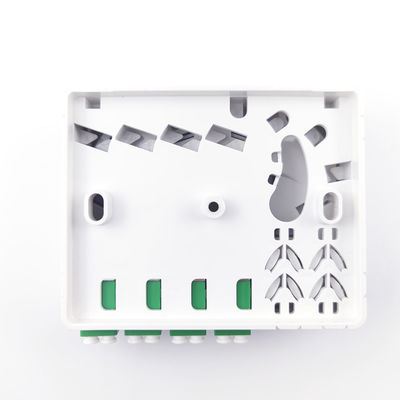 FTTH Network Compatible Fiber Optic Socket Panel 4 Core ABS PC Material per interni