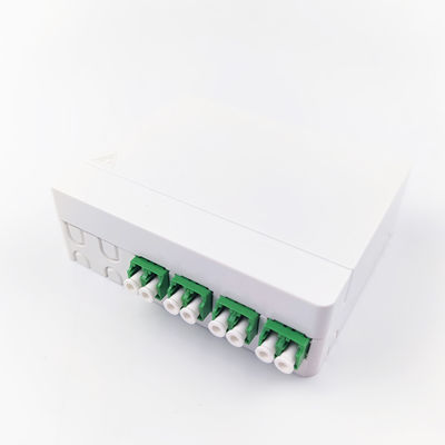 FTTH Network Compatible Fiber Optic Socket Panel 4 Core ABS PC Material per interni