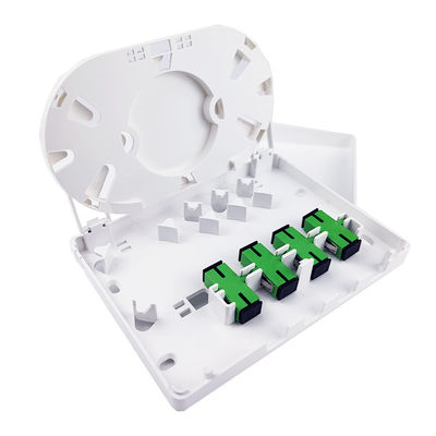 4-Core SC APC Plastic Fiber Optic Faceplate Socket Panel per interni in rete FTTH