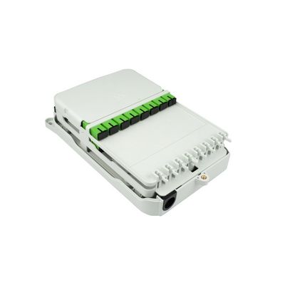 Box di distribuzione a fibra PLC montata a parete con 16 nuclei realizzato in PC ABS per connessioni FFTX